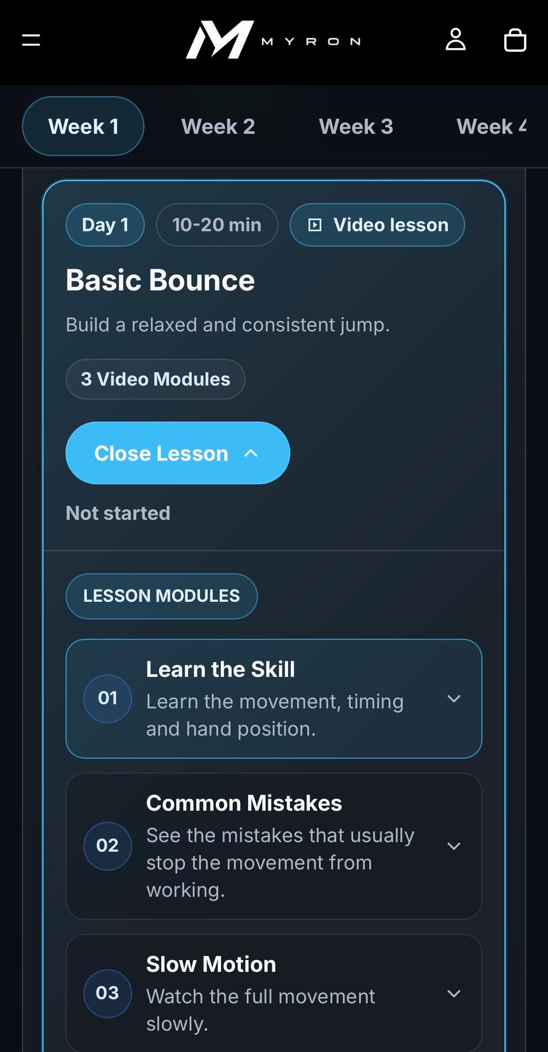 Course lesson module