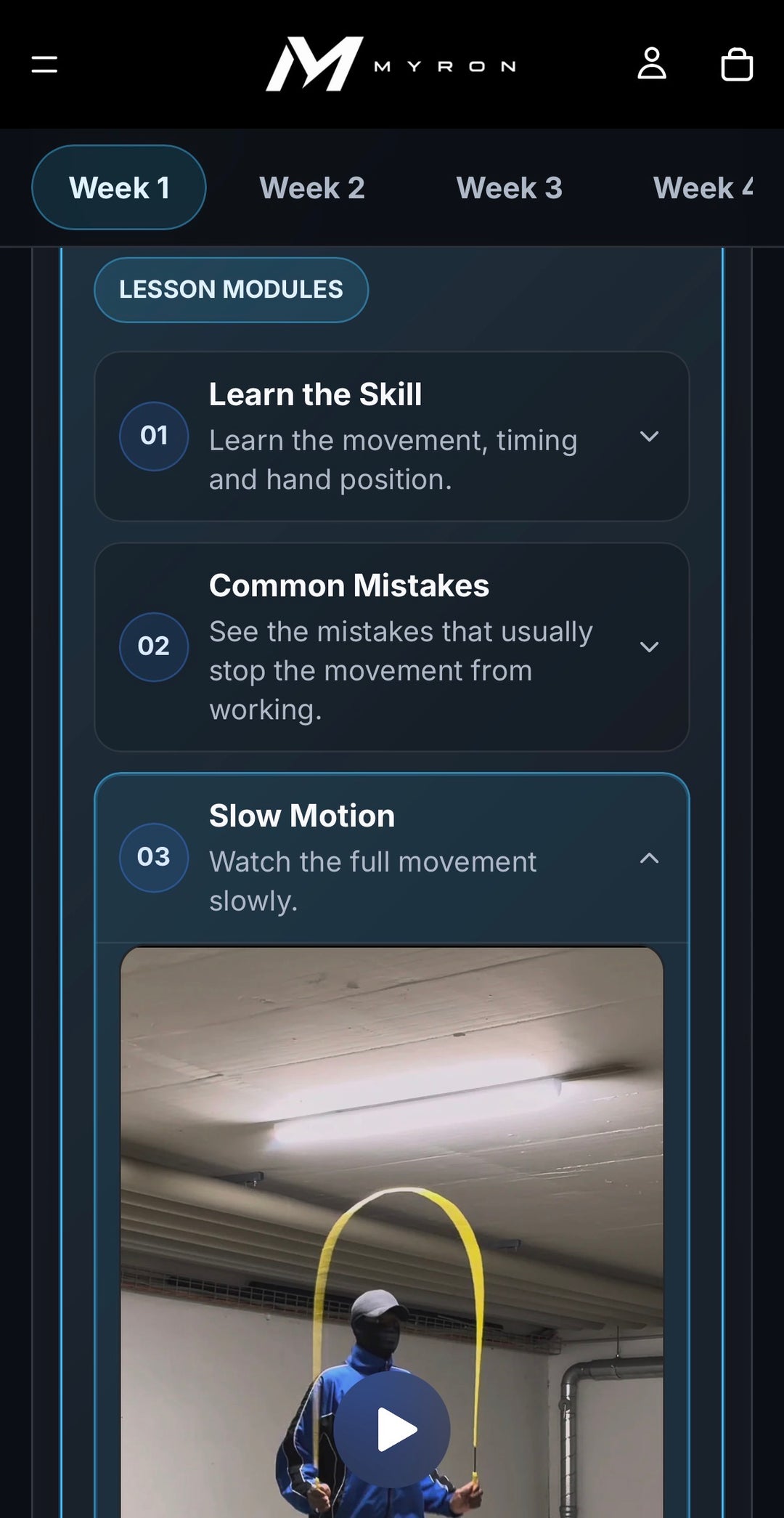 Weekly course challenge